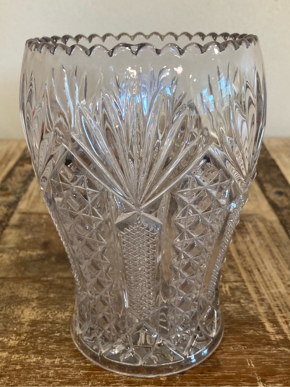 Pressed Glass U.S. Glass Co Panama Celery Server / Spooner - Picture 6 of 15